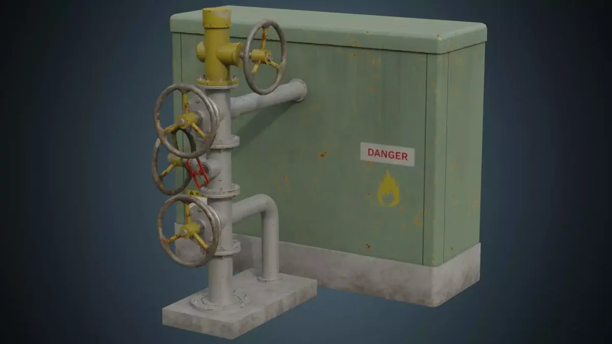 Valves 1B Low-poly 3D model