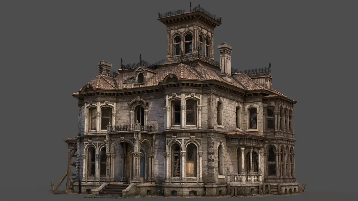 Old House Victorian Abandoned 3D model