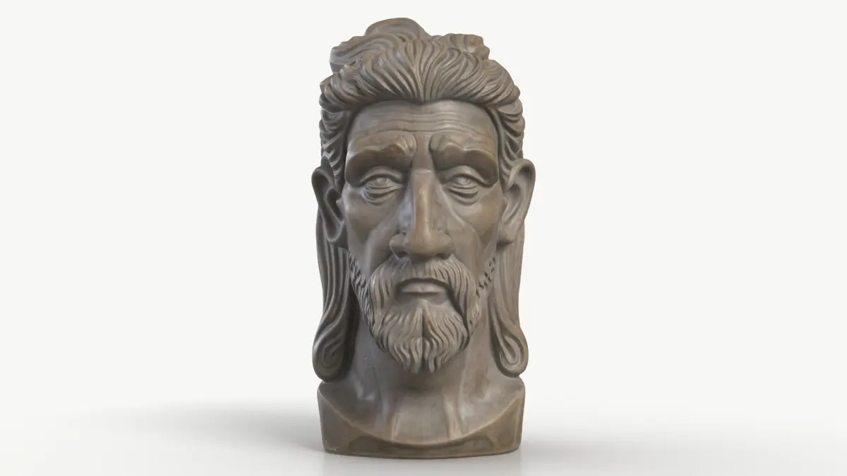 Old Man Bust 1 3D model