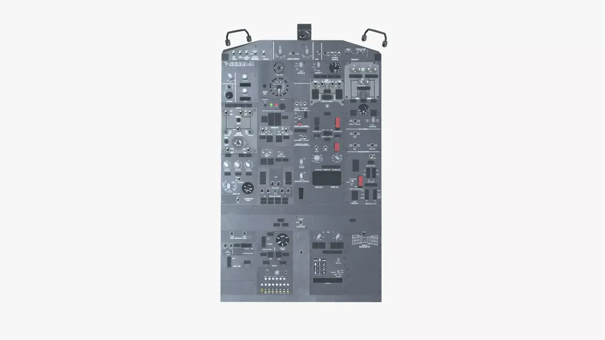 Airplane Cockpit Top Panel 3D model