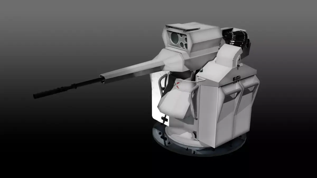  Nexter Narwhal 20 Naval Weapon Station Low-poly 3D model
