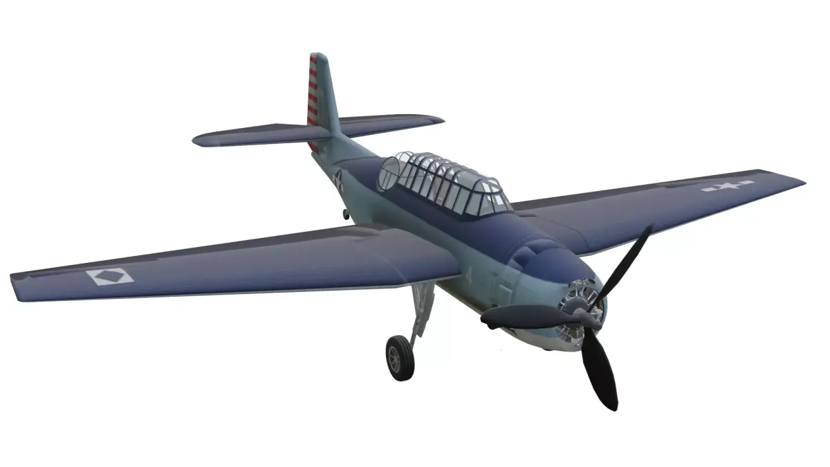Grumman TBF Avenger Low-poly 3D model