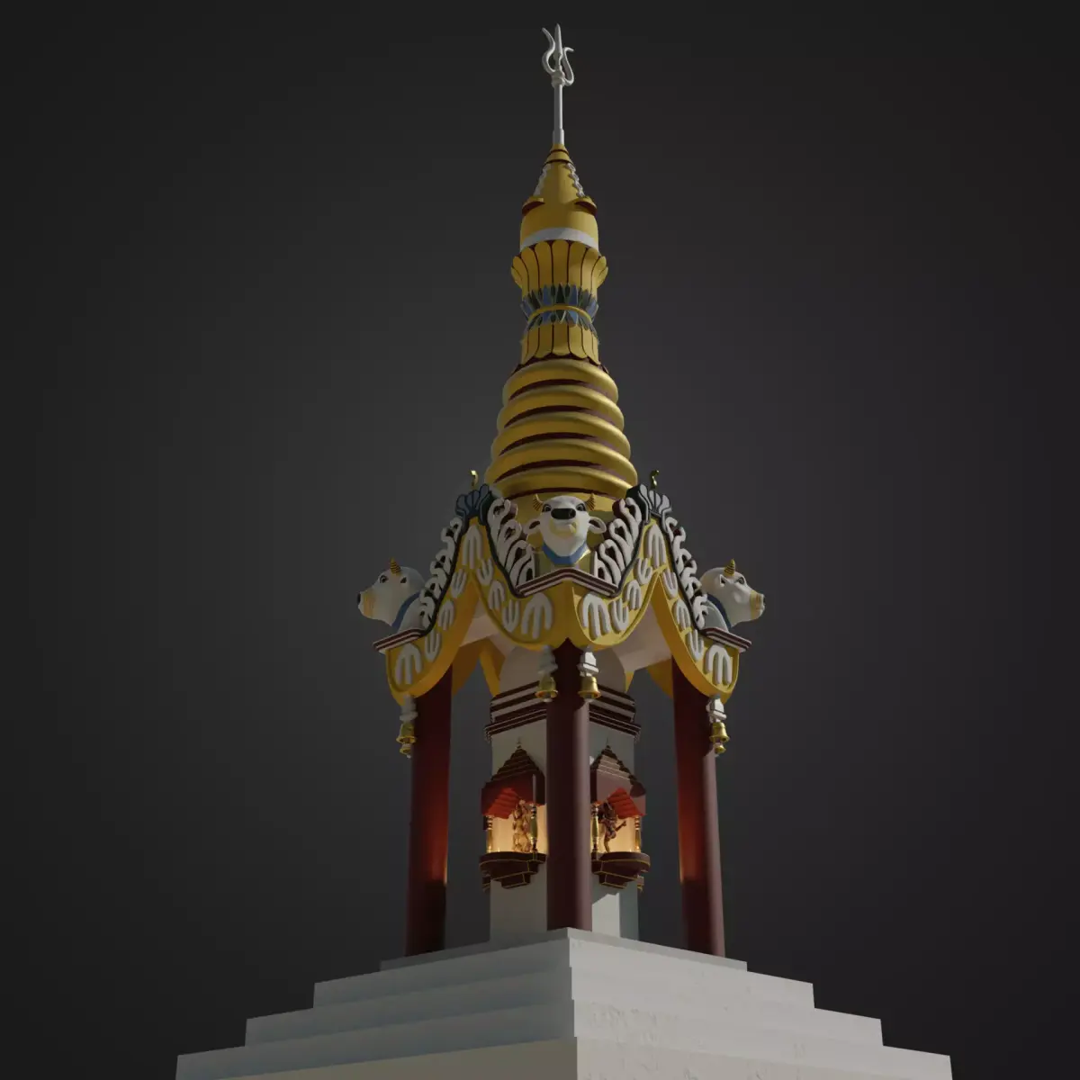 Small Hindu Temple 3D model