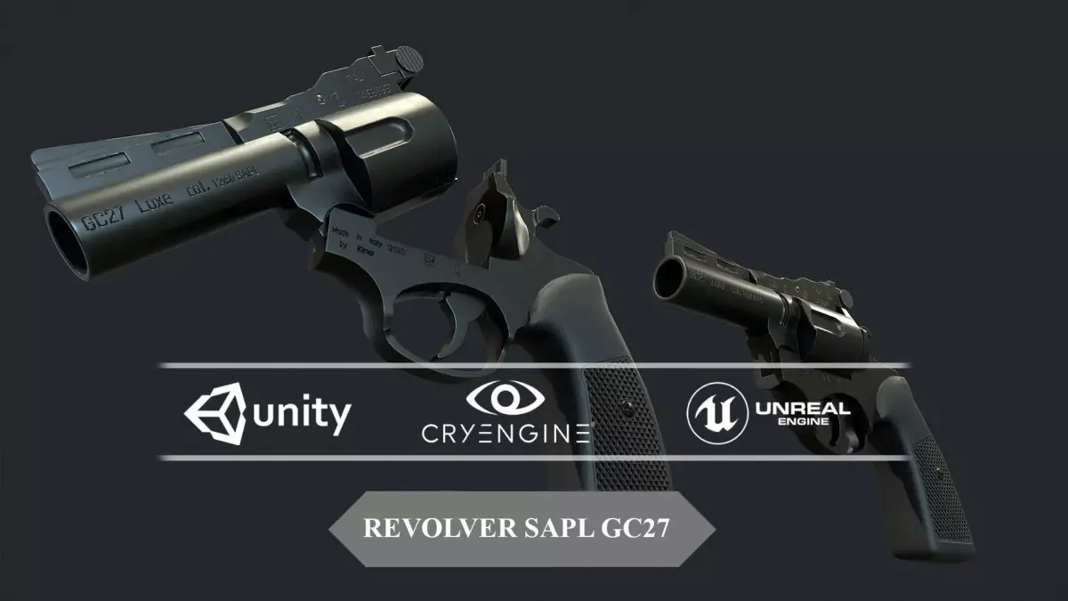 REVOLVER SAPL GC27 Game Ready Low-poly 3D model