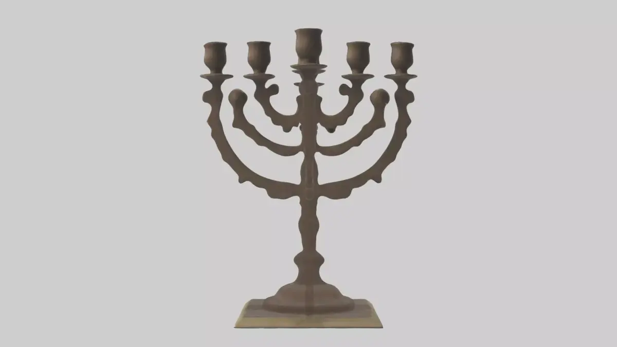Menorah Model Low-poly 3D model