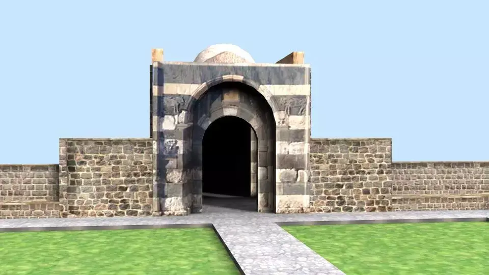 stone gate of Khoi Low-poly 3D model