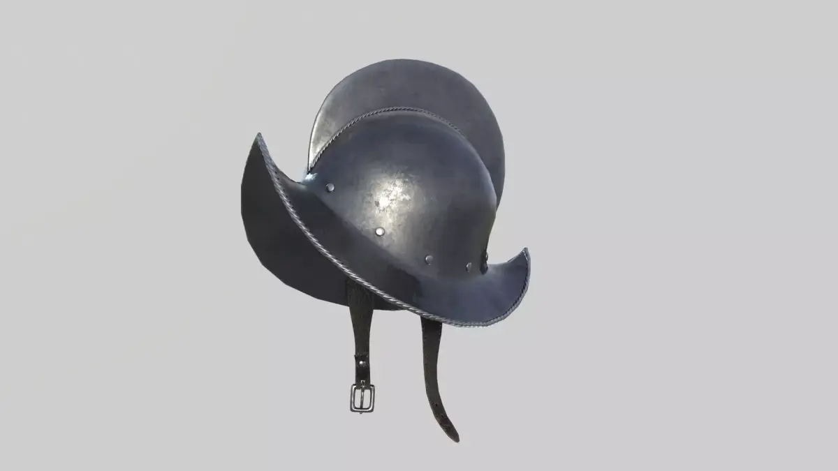 Conquistador Morion Helmet02 Low-poly 3D model