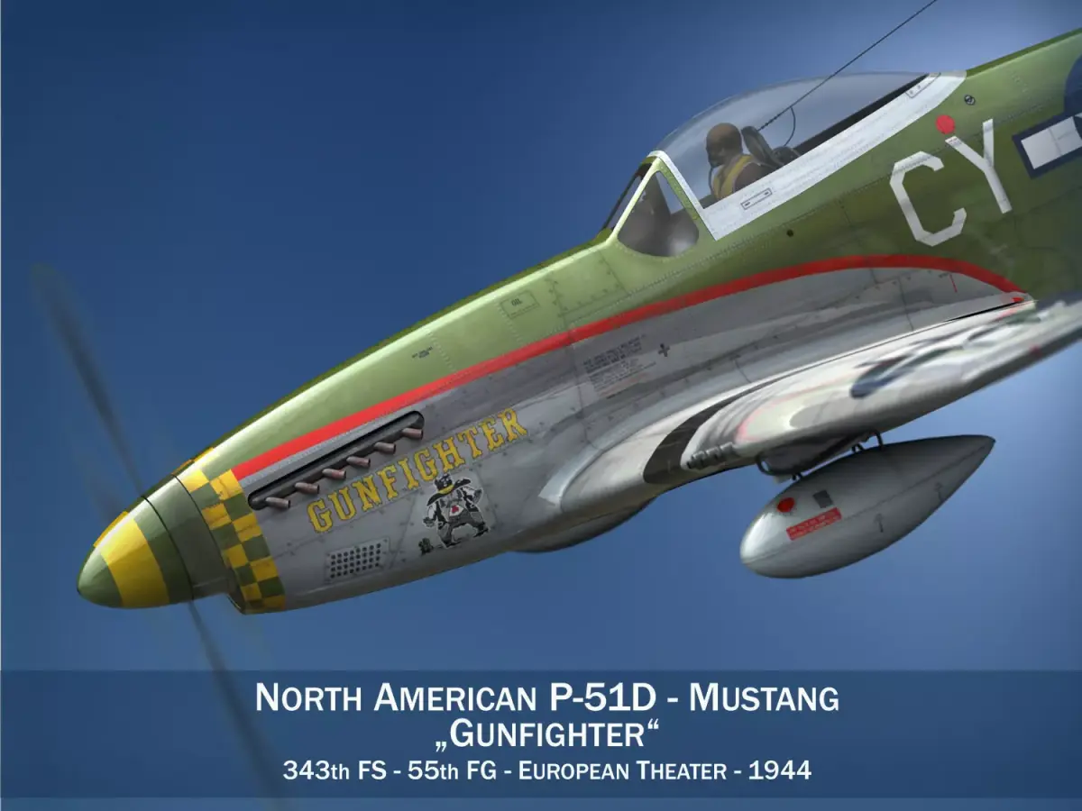 North American P-51D - Gunfighter  3D model