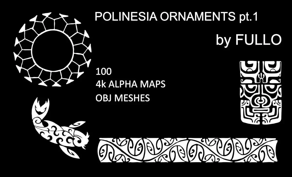 POLINESIA ORNAMENTS part 1 3D model