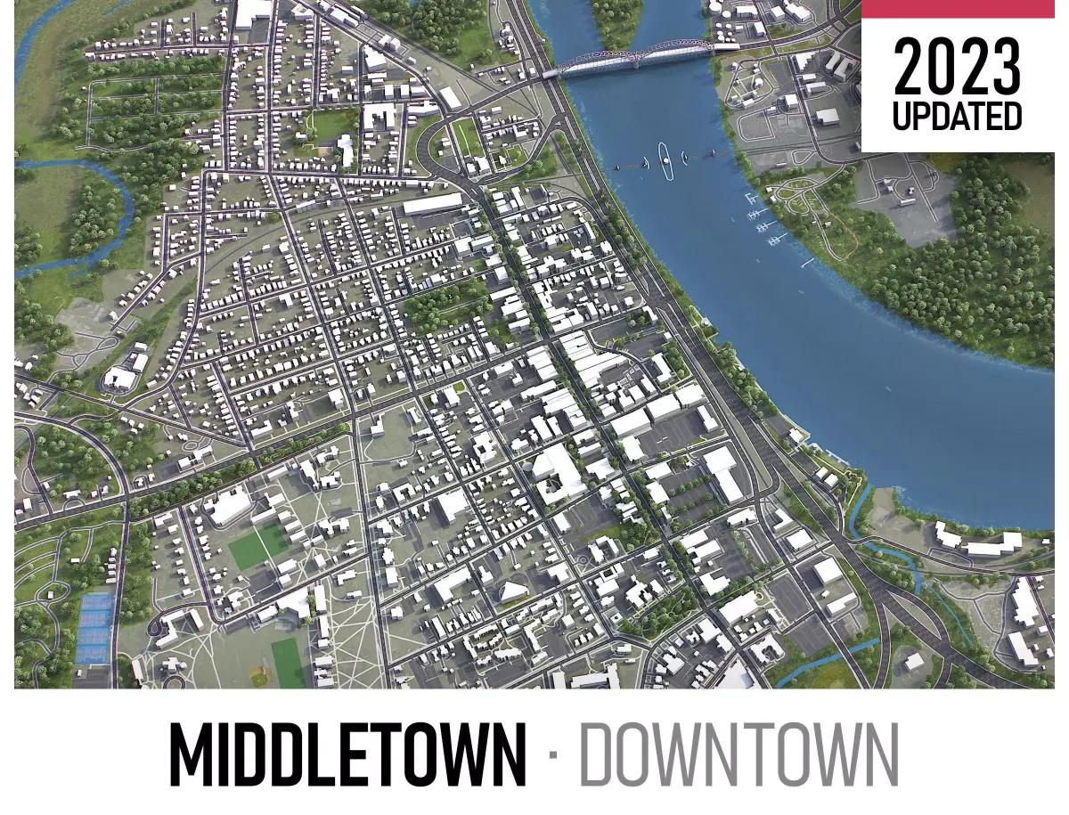 Middletown Low-poly 3D model