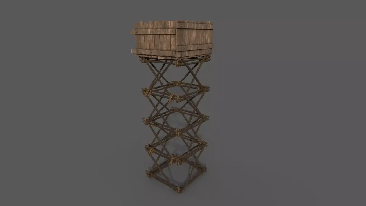 ancient watchtower Low-poly 3D model