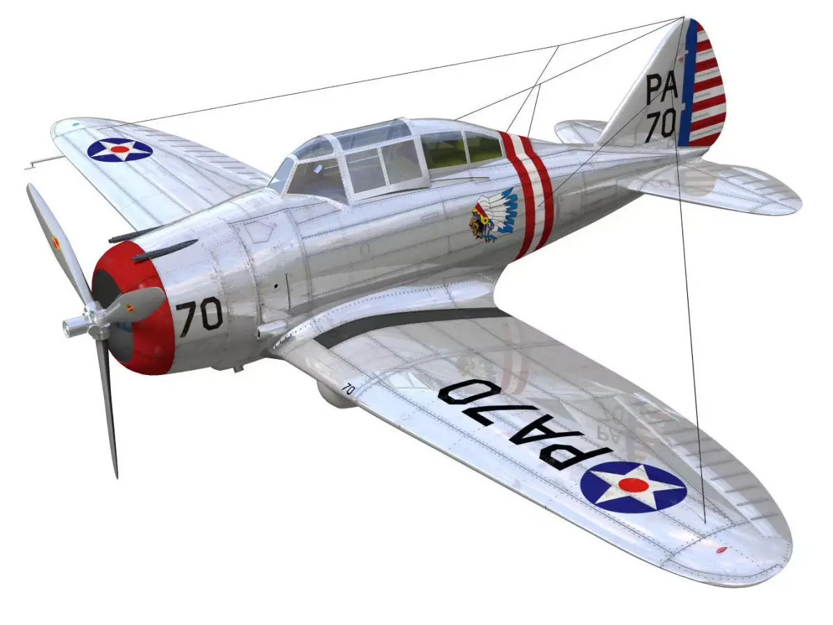 Seversky p-35 3D model buy