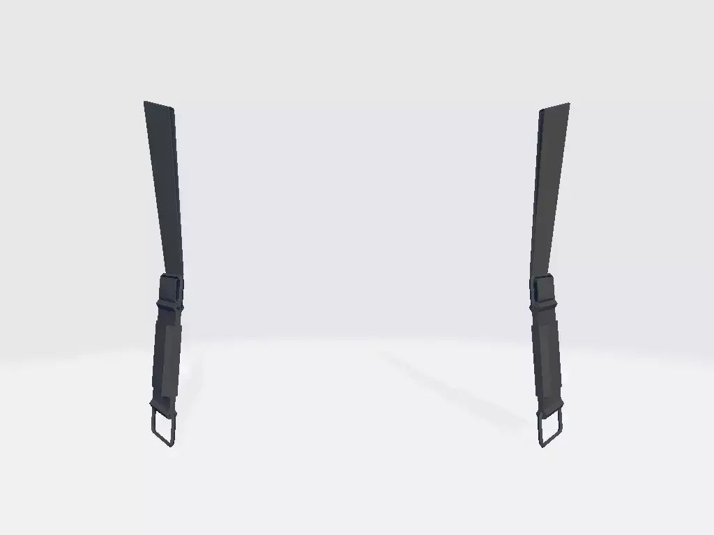 Suspenders pair of scissors Low-poly 3D model
