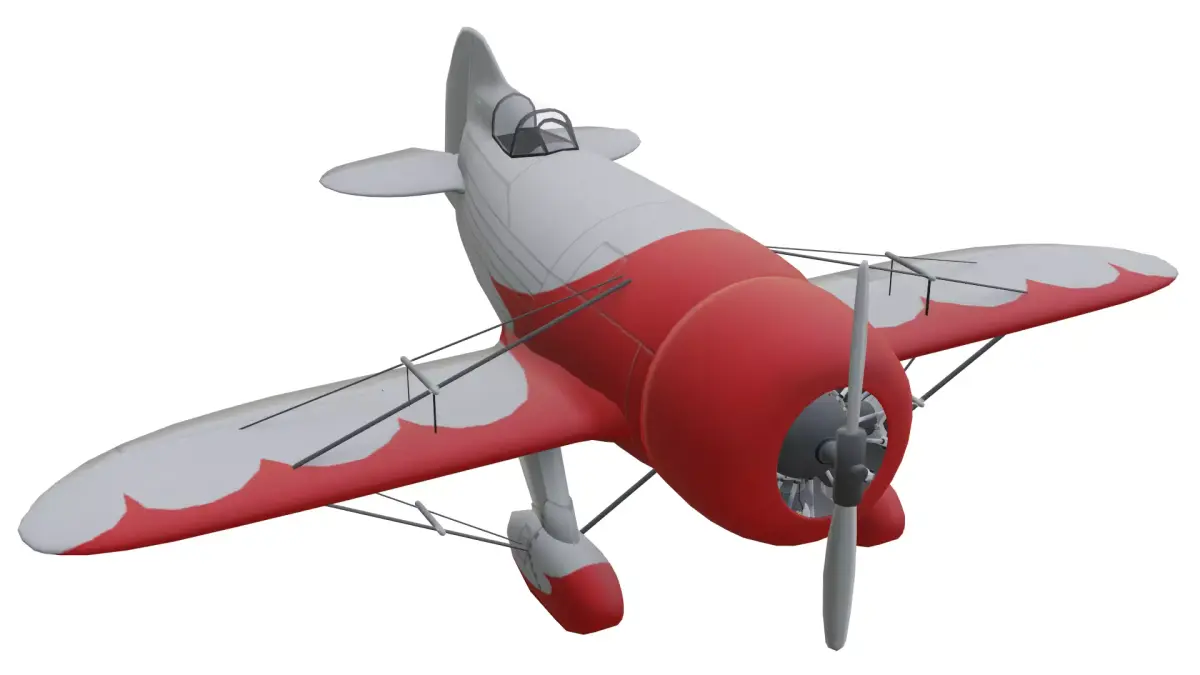 Gee Bee Model R-1 Super Sportster Low-poly 3D model