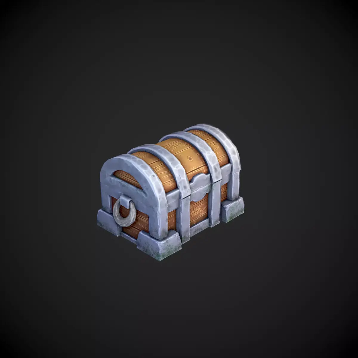Model Parate chest Wood box Props Low-poly 3D model