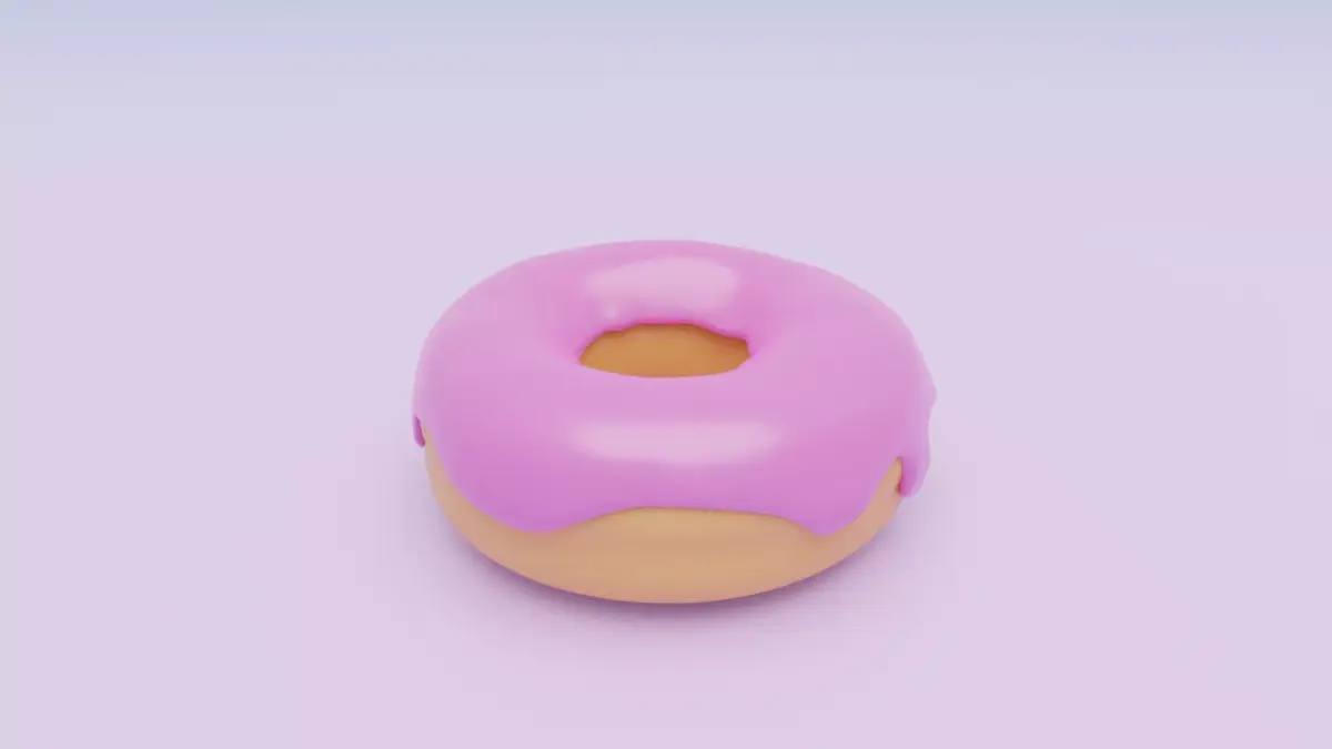 Donut from Blender Guru Blender Tutorial Part 1 Free low-poly 3D model