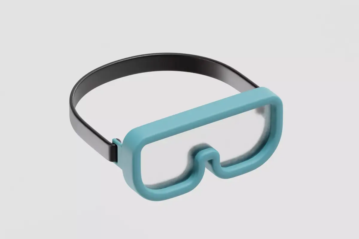 Swimming Goggles cartoon Low-poly 3D model