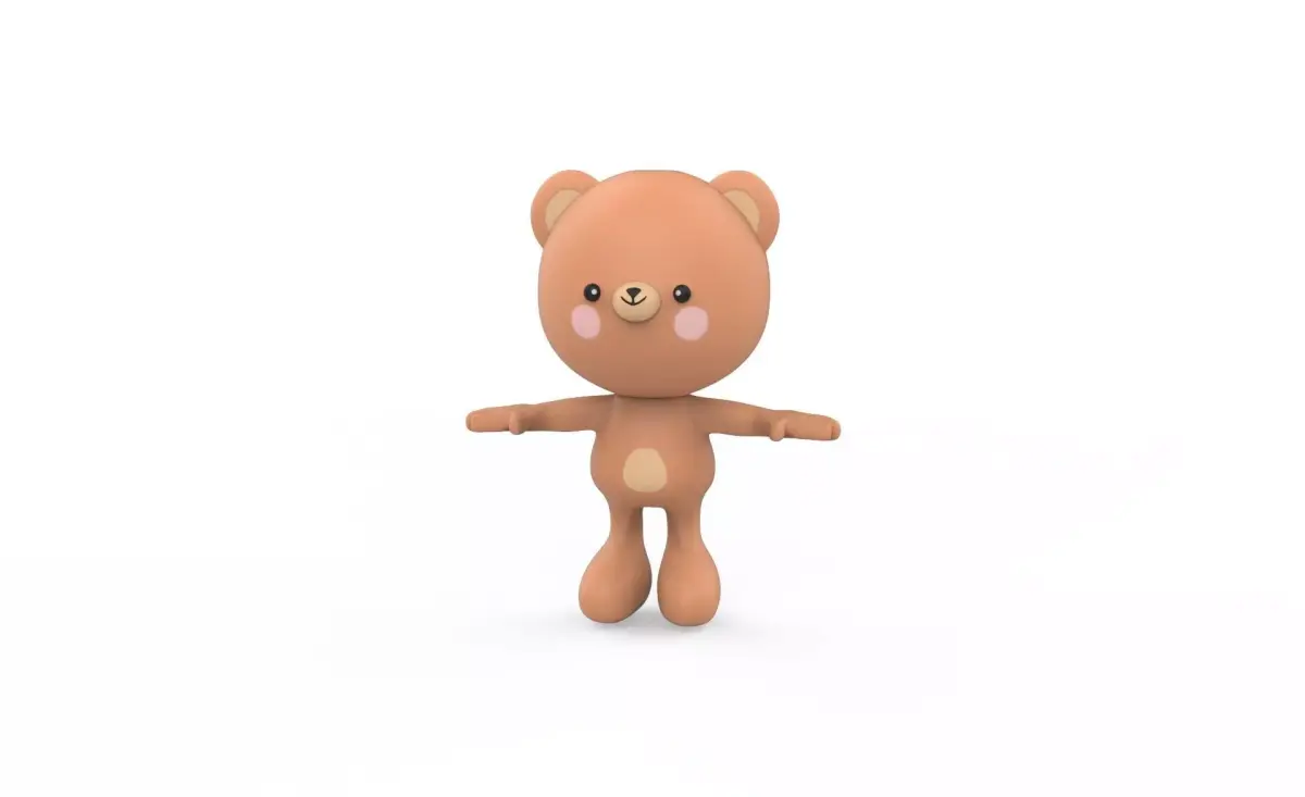 Character001 Bear Animal Low-poly 3D model