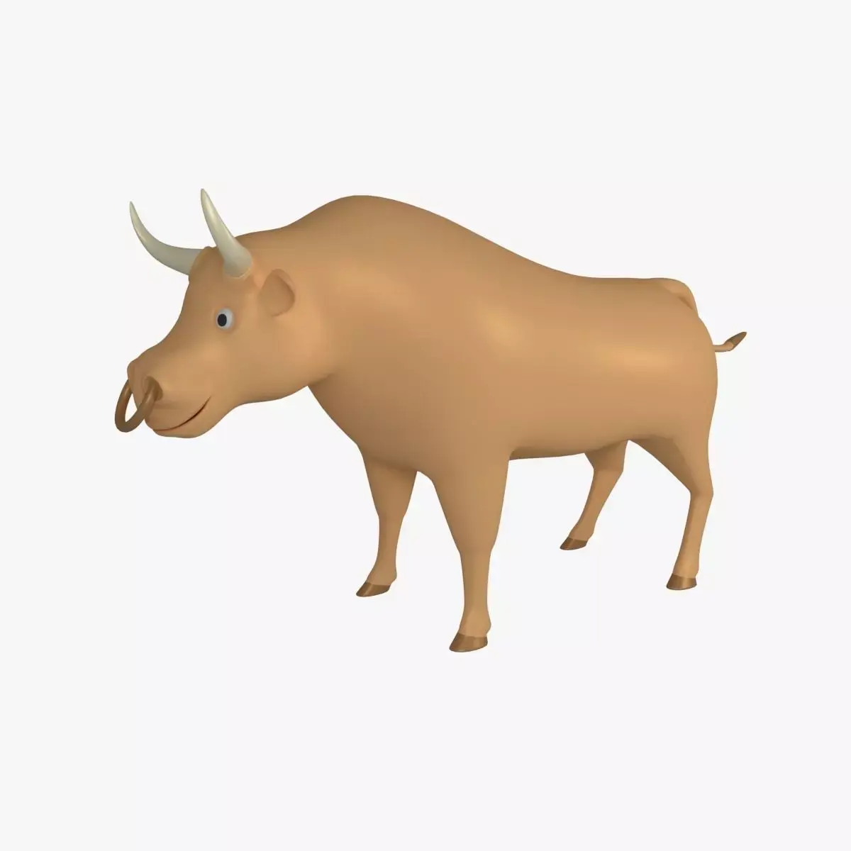 Cartoon Bull Low-poly 3D model purchase