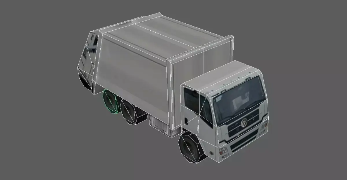 Garbage Truck Low-poly 3D model