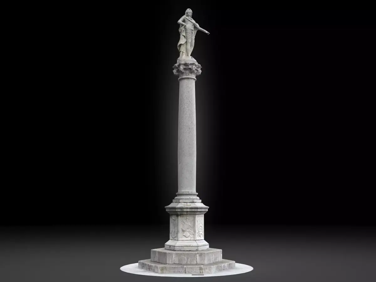 Carlo VI column Low-poly 3D model