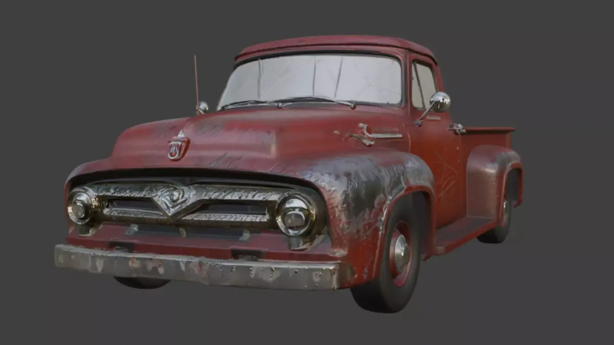 Pickup Truck 3D Model 3D model