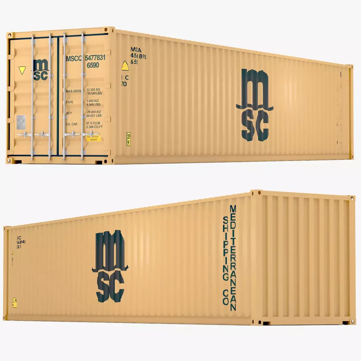 Mediterranean Shipping Company MSC Container 3D model