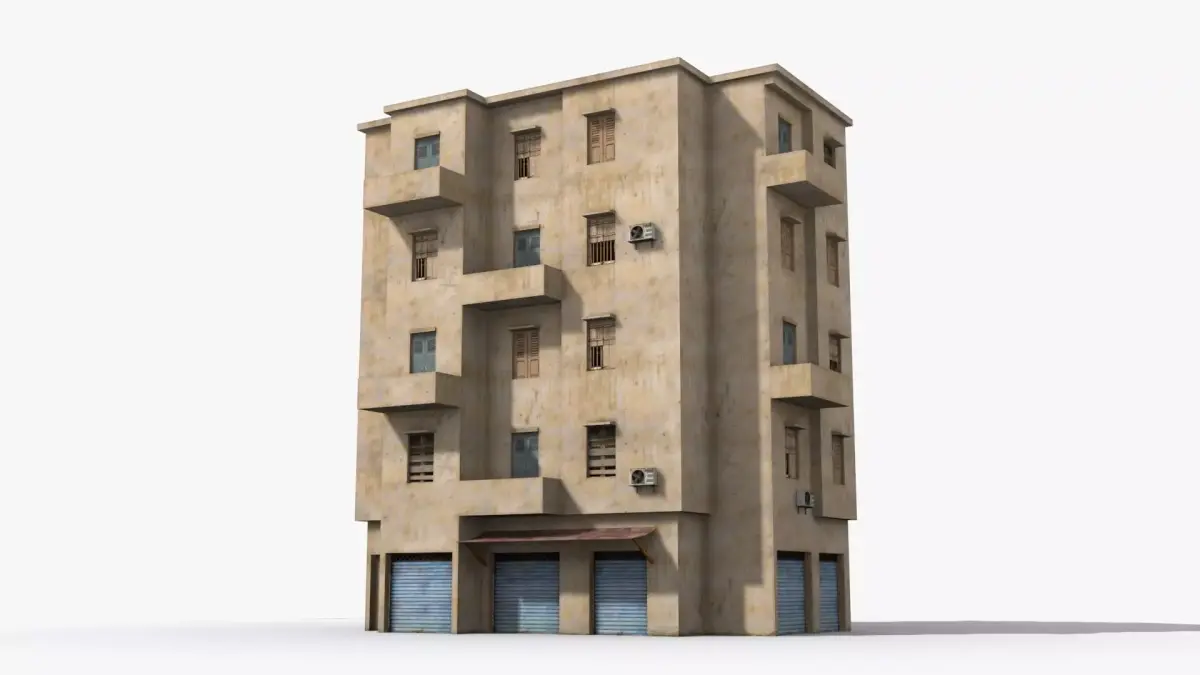Arab Middle East Building x11 Low-poly 3D model