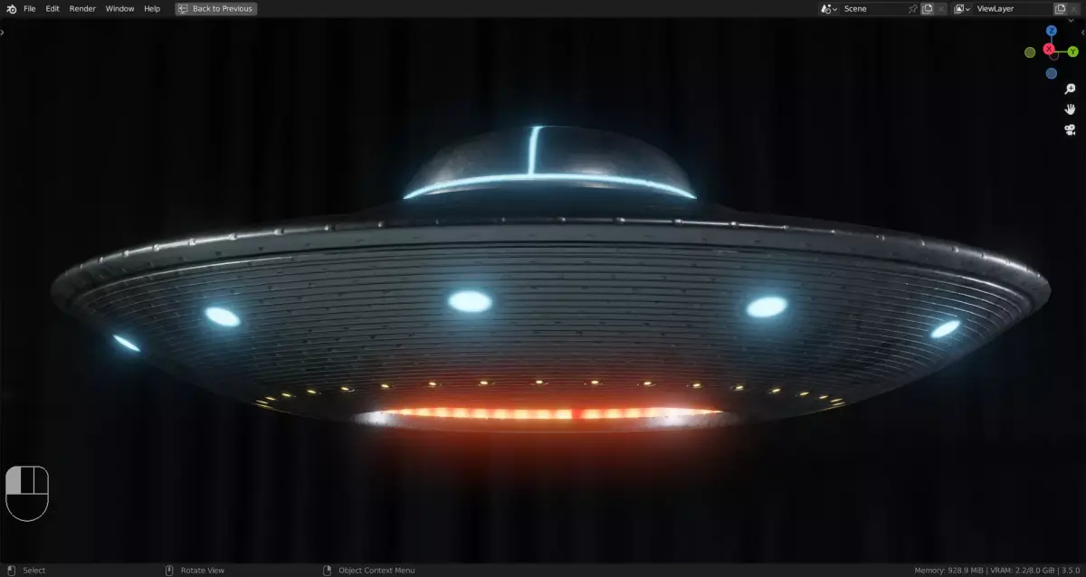 UFO SAUCER Low-poly 3D model