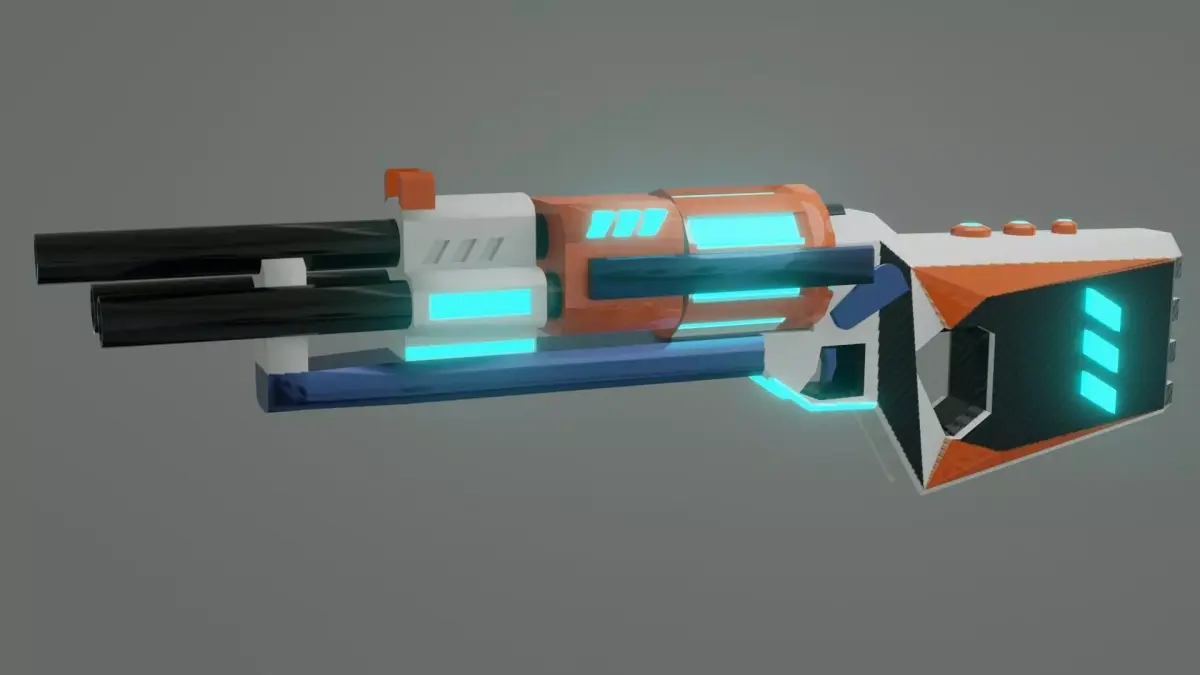 laser blaster Free low-poly 3D model