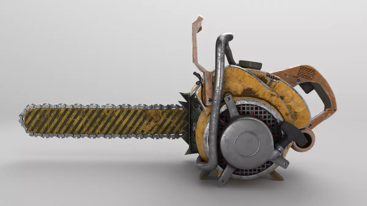 OldChainsaw Pbr chainsaw 3D model