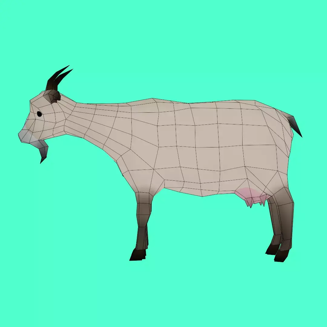 Goat Low Poly Low-poly 3D model