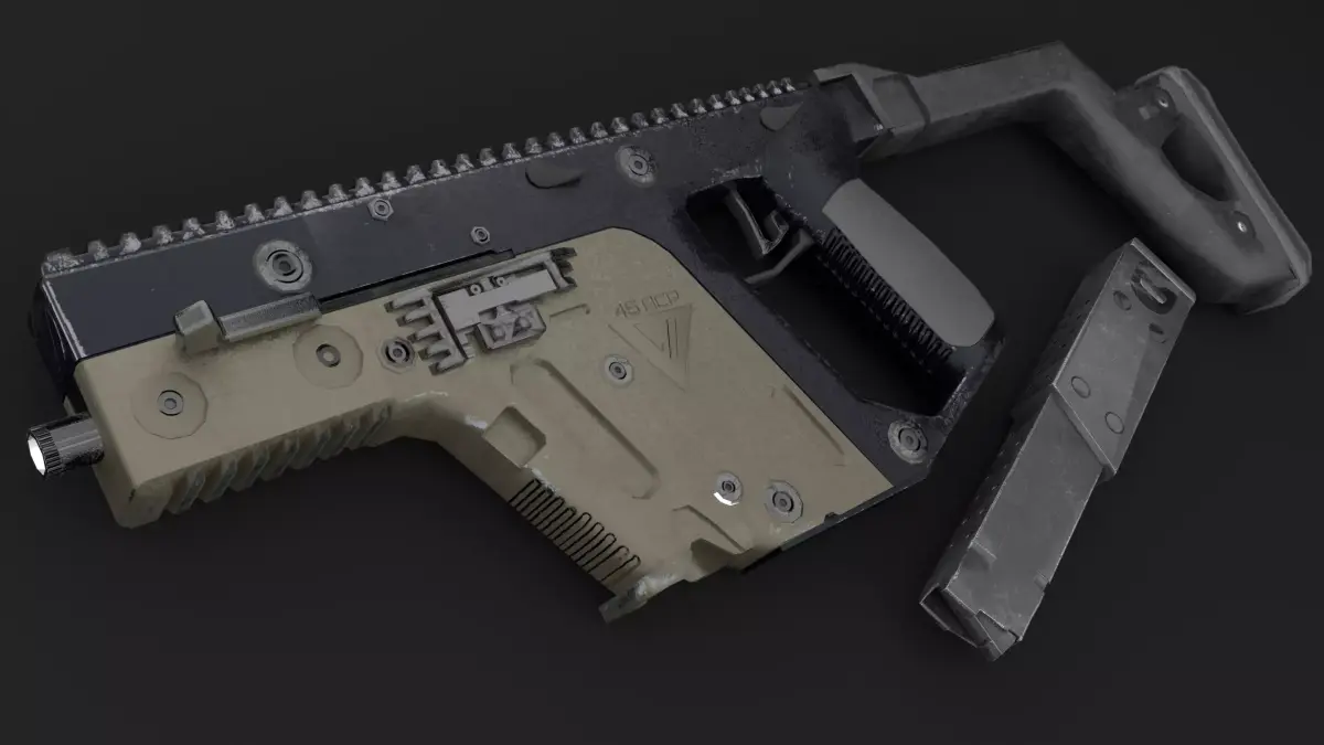 Kriss vector Low-poly 3D model