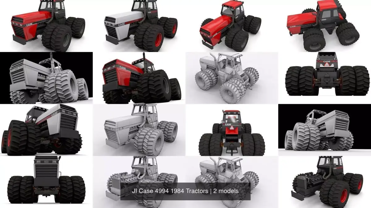 JI Case 4994 1984 Tractors 3D Model Pack