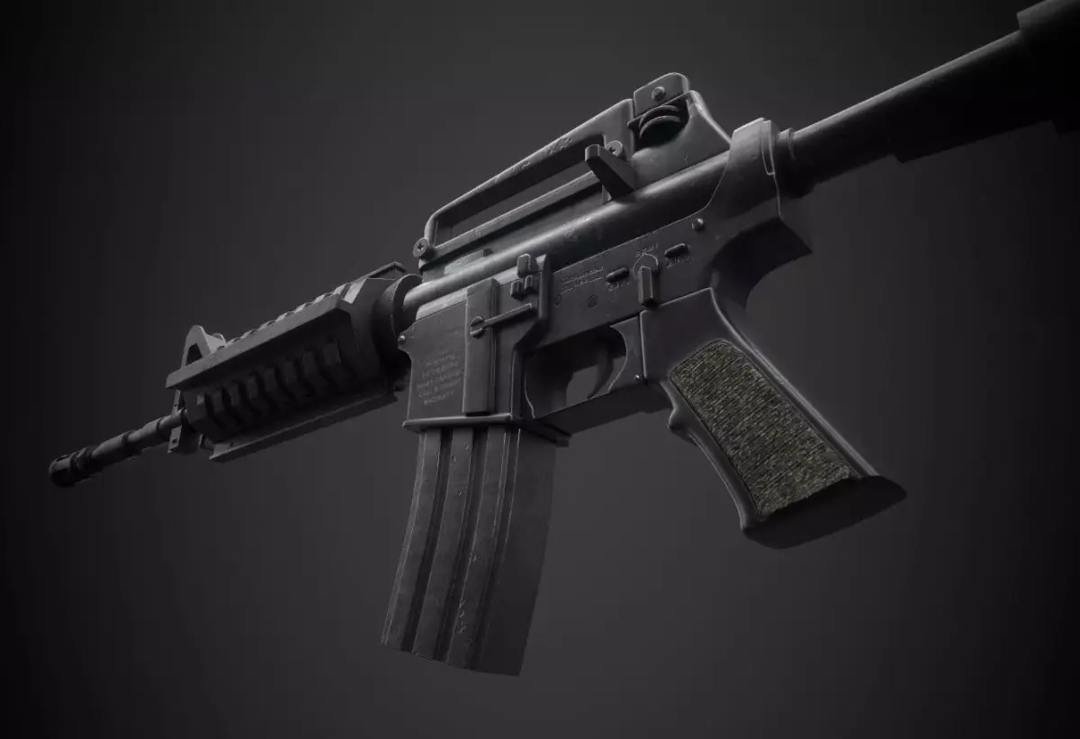 M4A1 Cabine Gun Low-poly 3D model