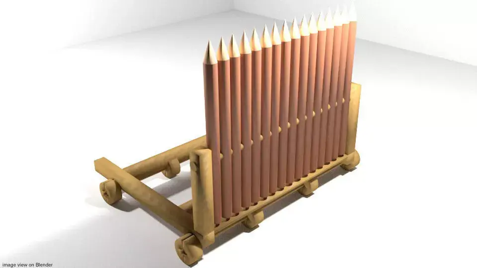 Medieval War Machine - Ramp Shield 3D model