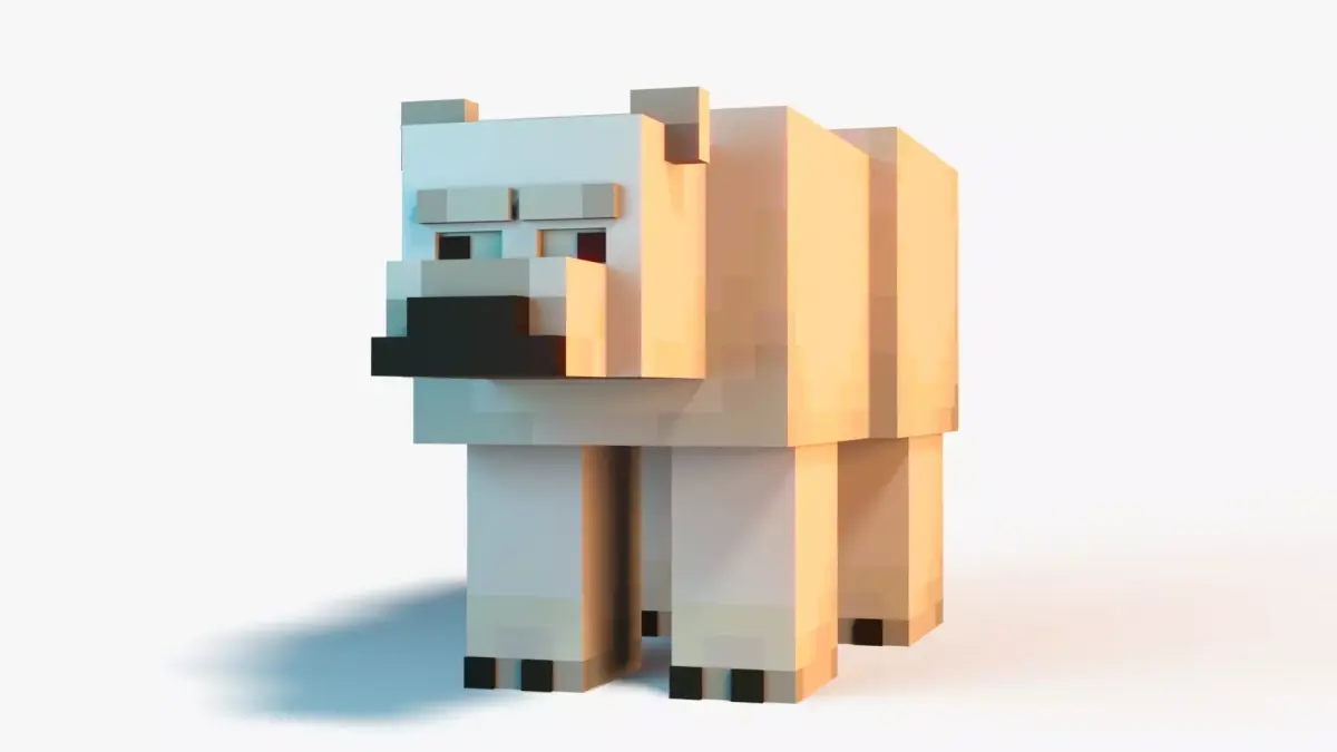 Minecraft Polar Bear Low-poly 3D model