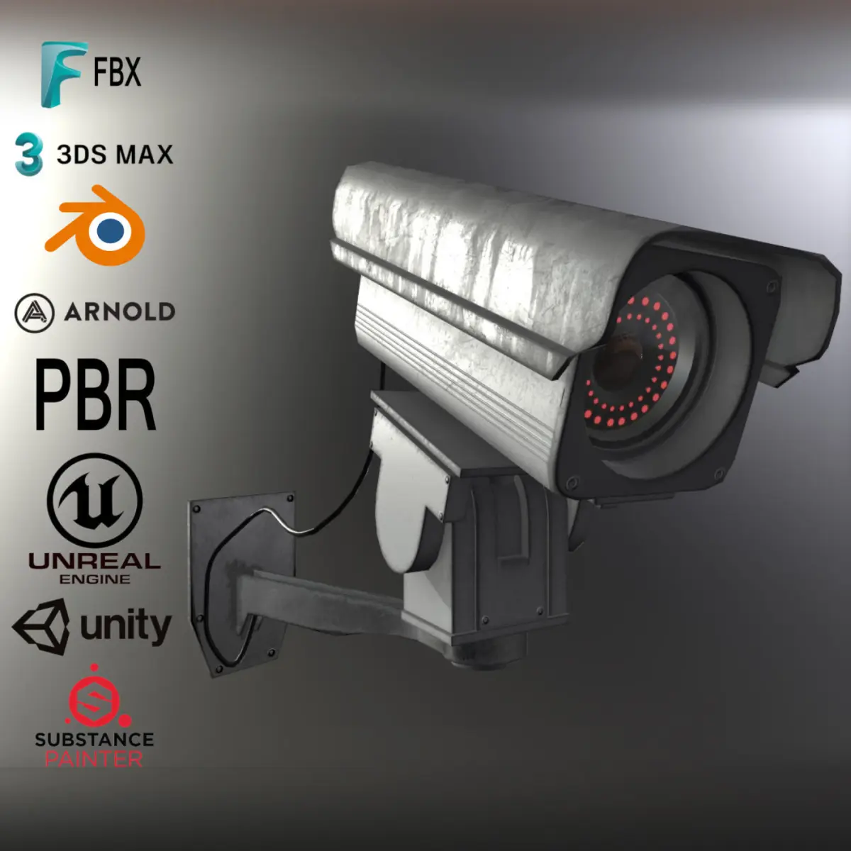 CCTV Exterior Surveillance Camera Free low-poly 3D model