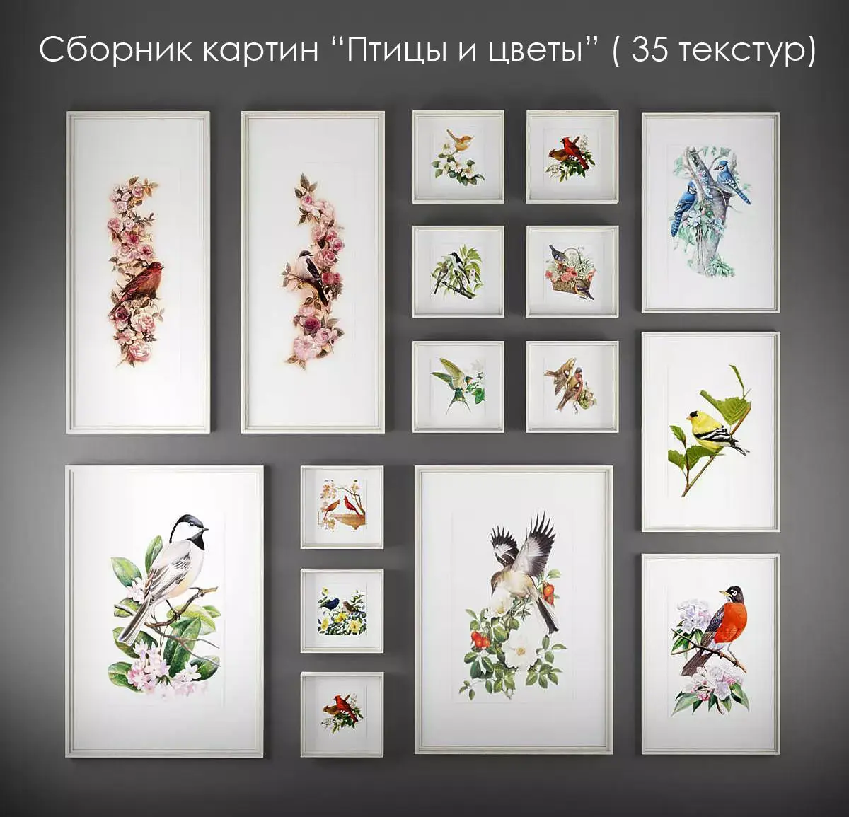 Picture Frames - Birds 3D model