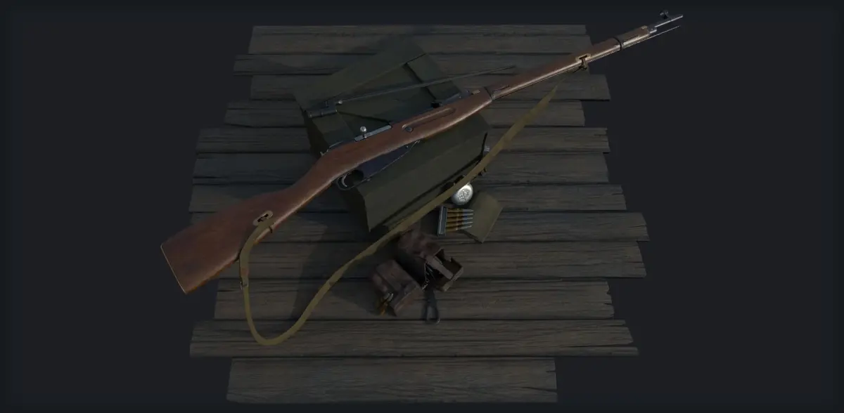 Mosin Nagant M1891-30 PBR and Game-Ready Low-poly 3D model