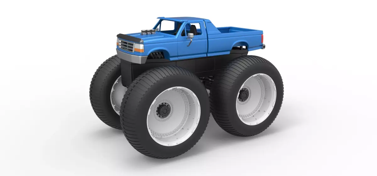 Vintage Monster Truck Scale 1 to 25 3D print model get