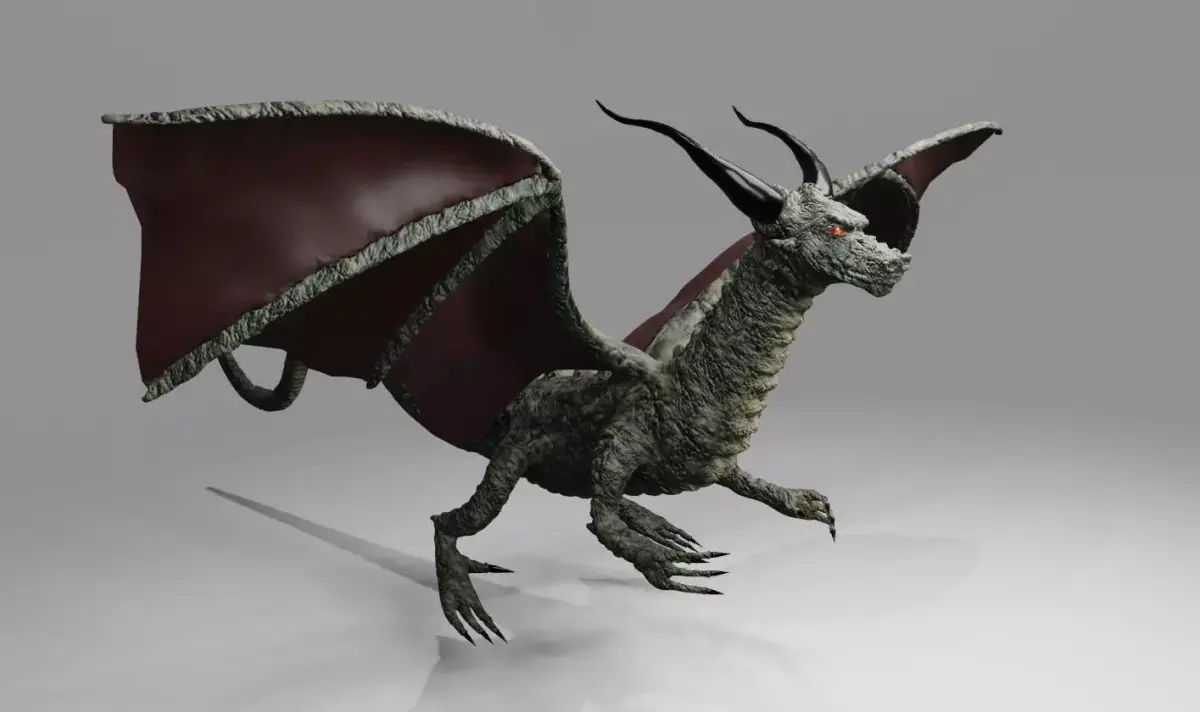 Dragon RPG - Medieval - Dragao 3D model