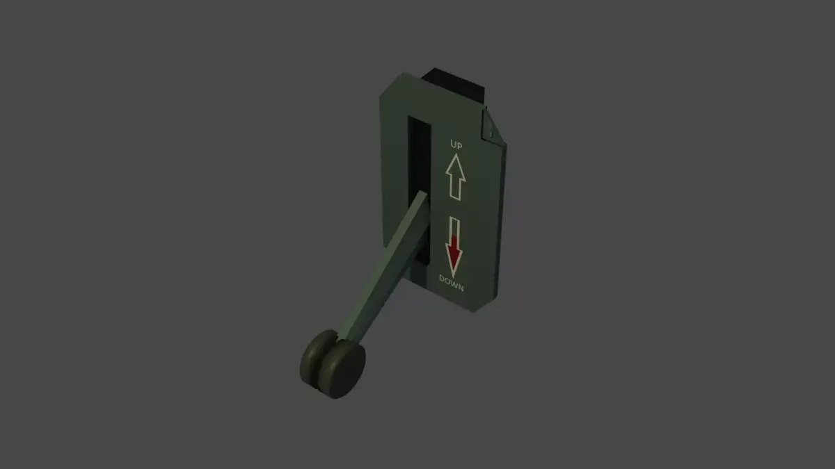 Airbus a320 gear lever 3D model