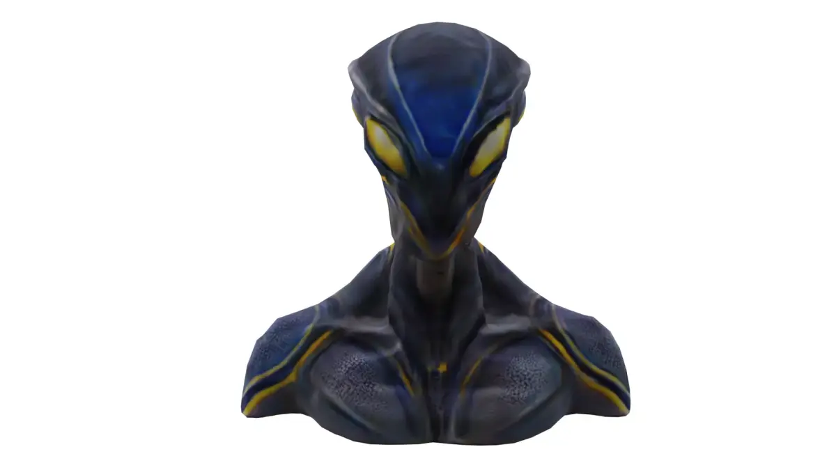 Realistic Alien  Low-poly 3D model Low-poly 3D model
