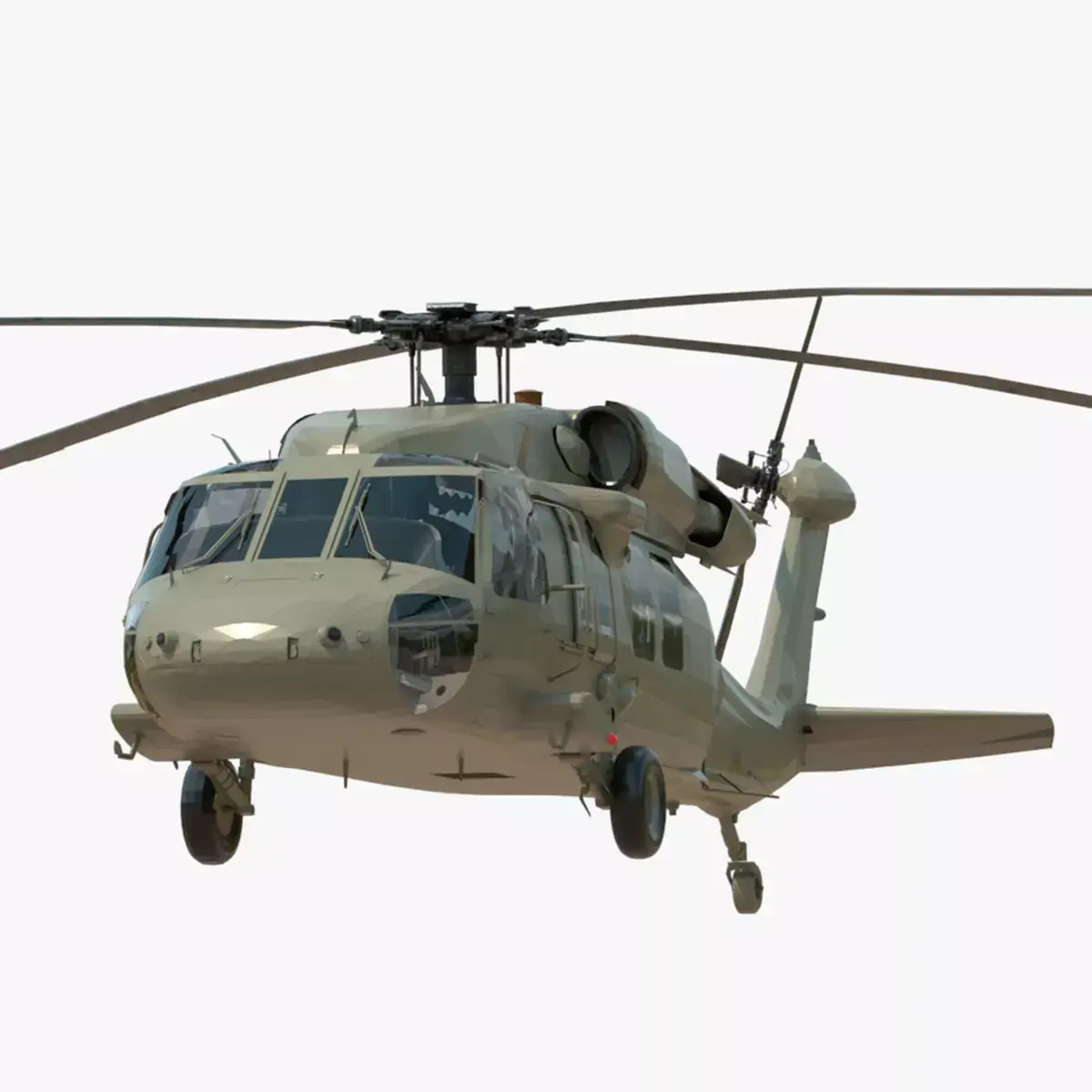 4K UH60 Blackhawk Low-poly 3D model