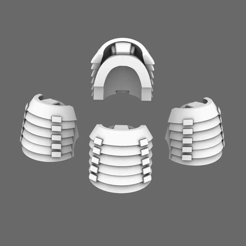 Cyber Samurai V7 Bushi Shoulder Pads Type B 3D print model