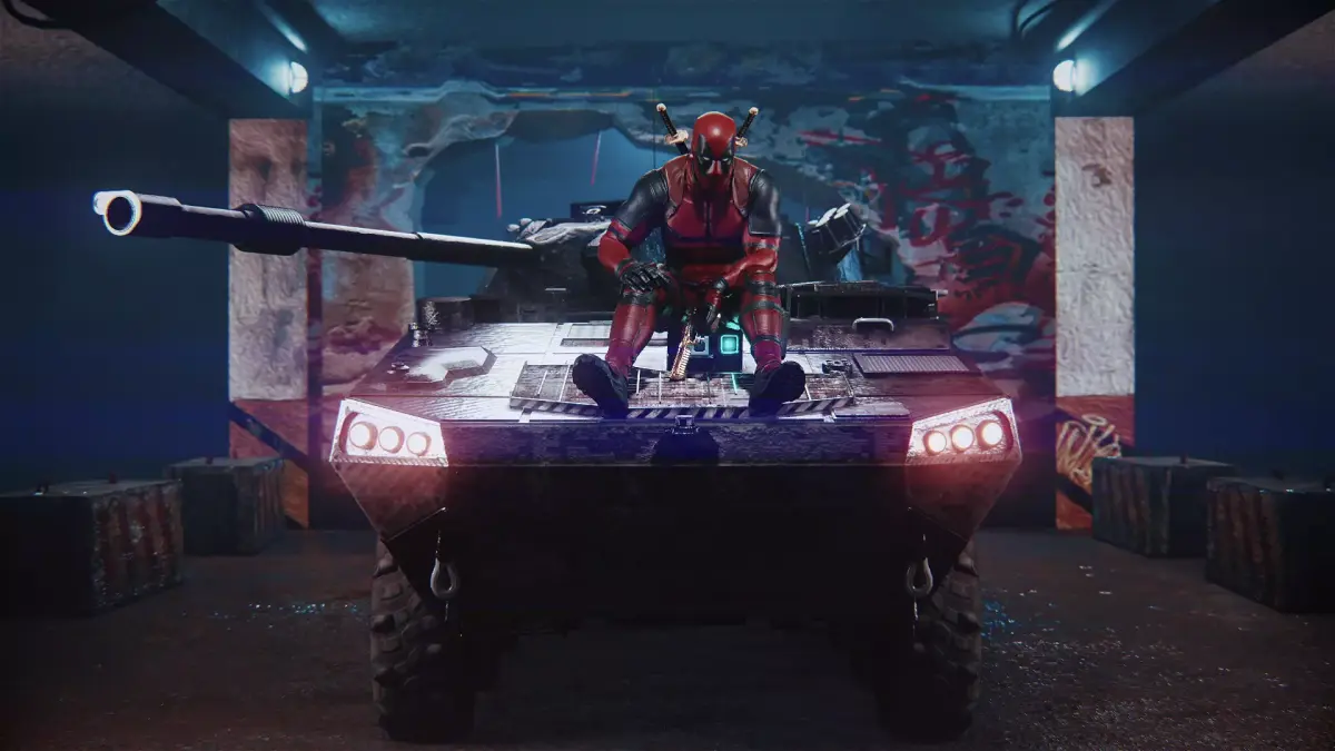 Deadpool On a Tank  Epic Blender Animation 3D model