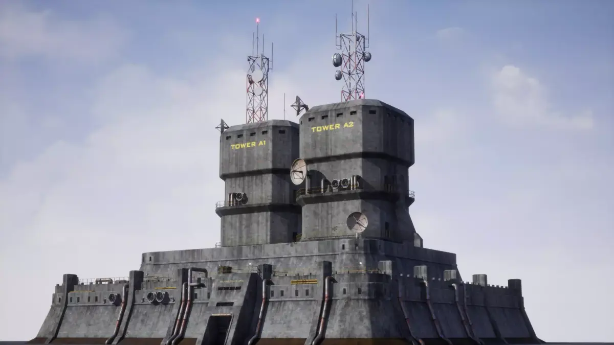 Fortress Modular Game Environment Low-poly 3D model