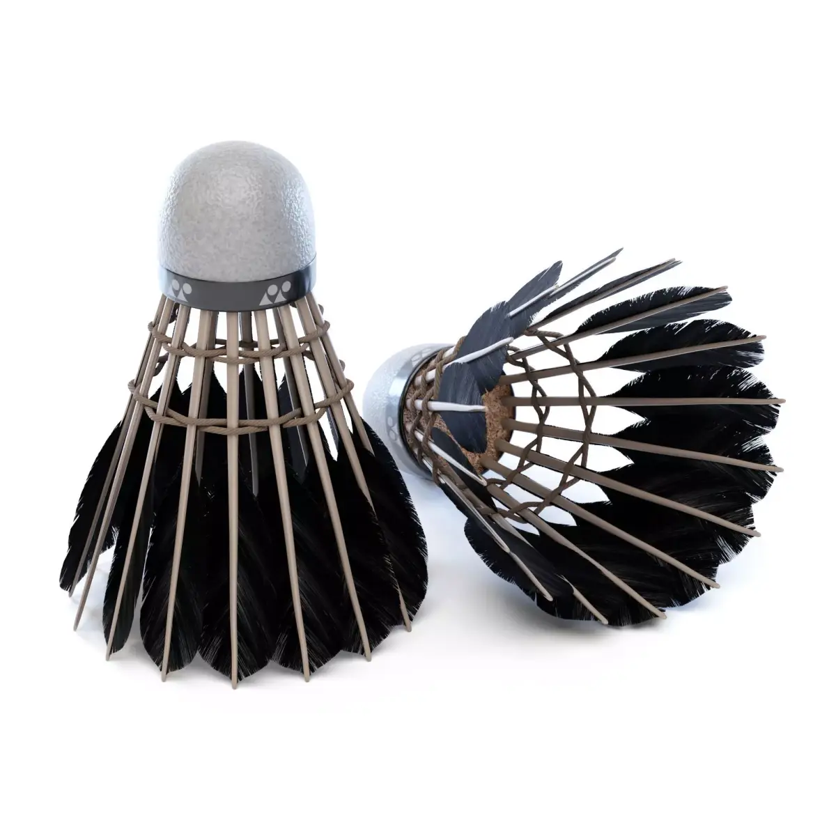 Shuttlecock feather headdress 3D model