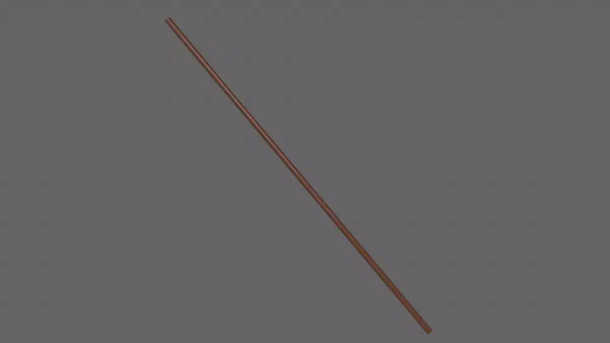 PBR Wushu Stick Wood3 Low-poly 3D model